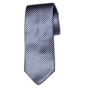 Nautica Silk Tie Blue White Lattice Check Men's